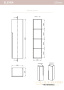 пенал 34.5 см visobath eleven 85656/b-ada 2 распашные двери, белый матовый лак (b-ada)